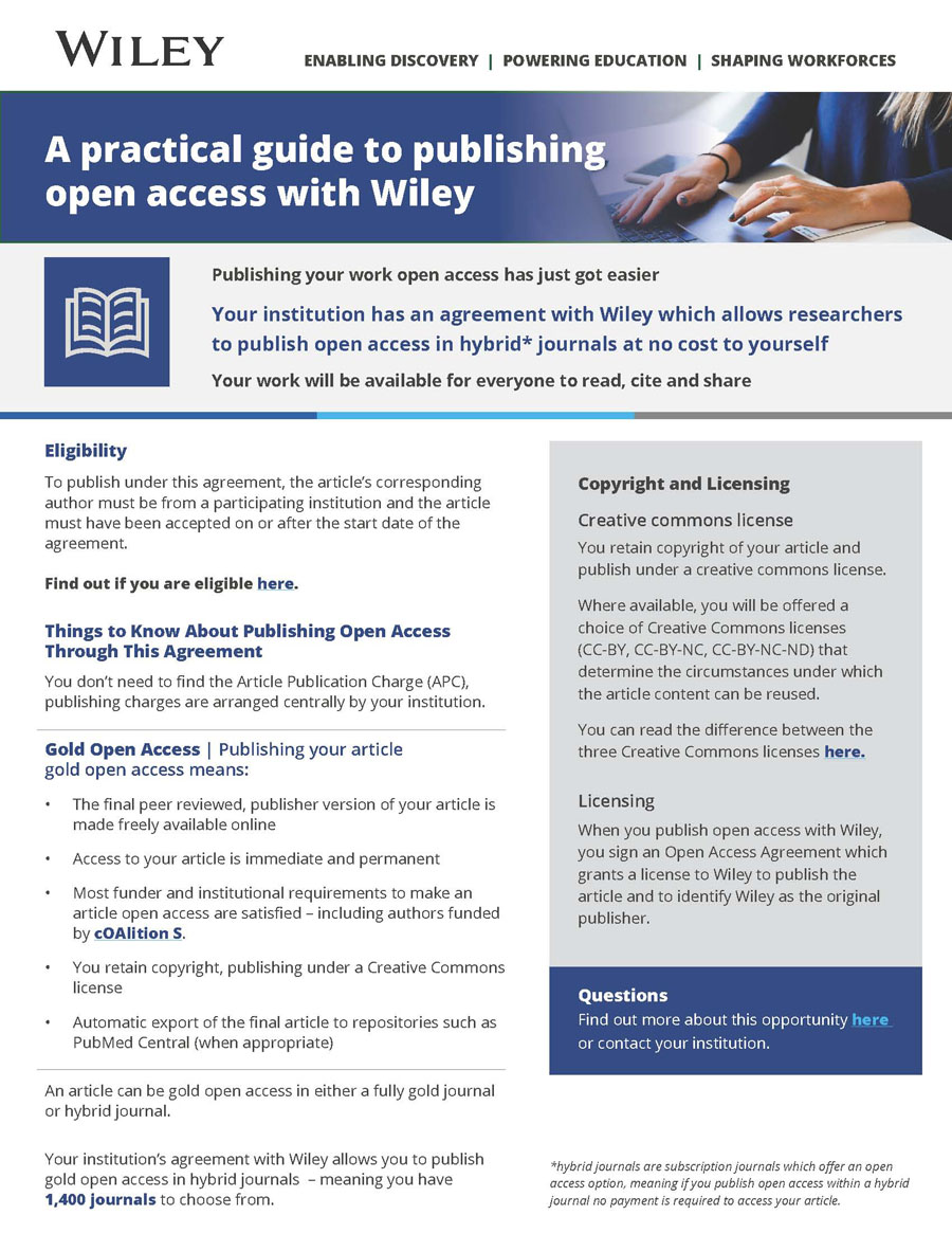 Wiley Transformative Agreement